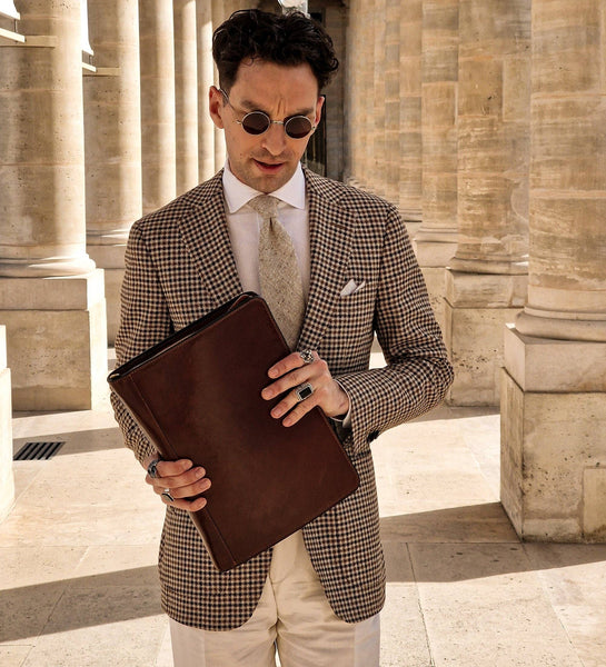 Leather A4 Documents Folder Organizer - Candide in Cognac