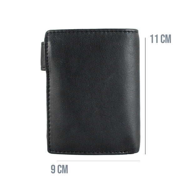 Men's leather wallet purse card holder 10x9 cm by Zerimar 1942