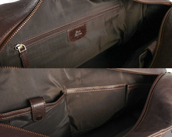 Zerimar Leather Travel Bag –  50x33x24 cm – Premium