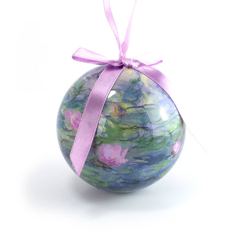Christmas Ball, Monet, Waterlilies, ubreakable