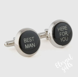 Wedding Novelty Cufflinks - One Pair Printed Set