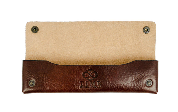 Brown Leather Pen Case Holder - Appointment in Samarra