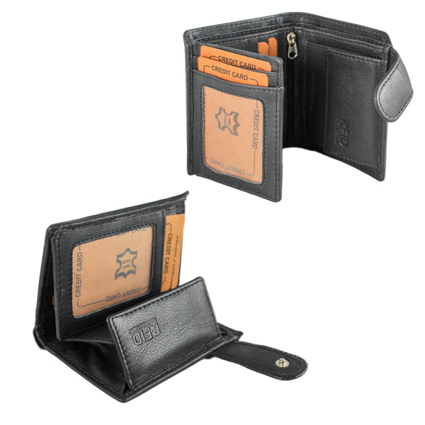 Men's leather wallet purse card holder 10x9 cm by Zerimar 1942