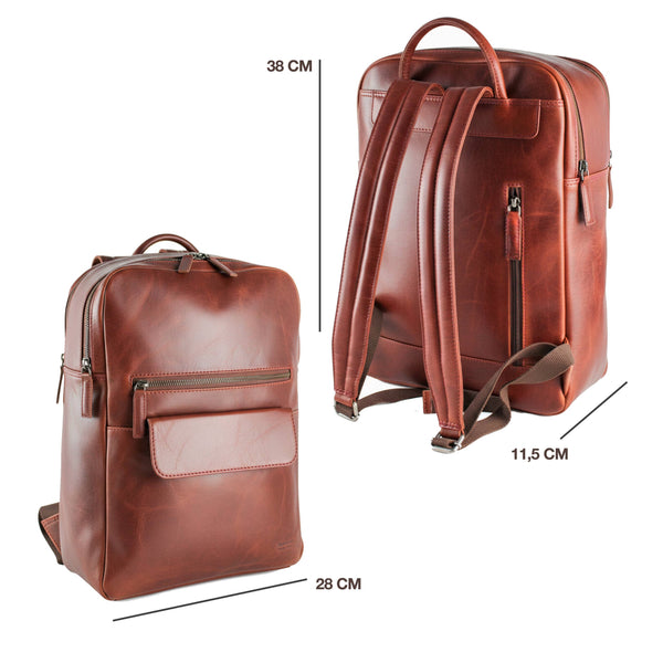 Premium Leather Backpack by Zerimar 1942