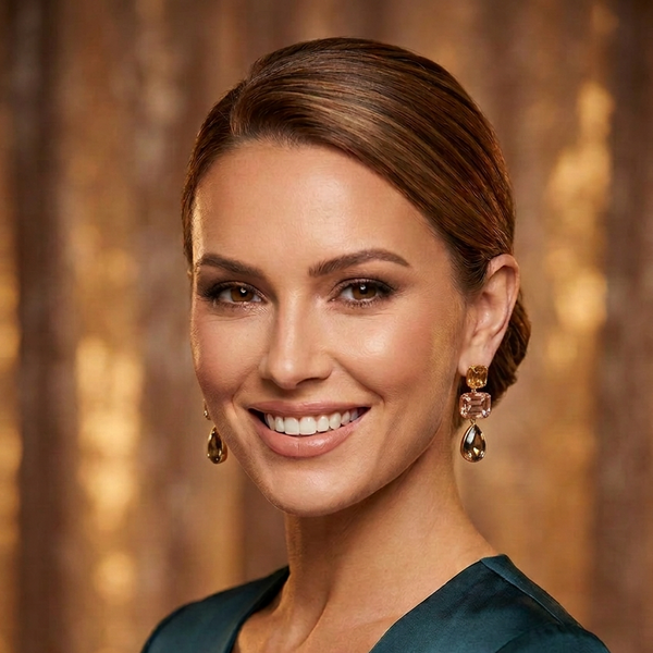 Statement Long Earrings in Topaz by Absolute Jewellery