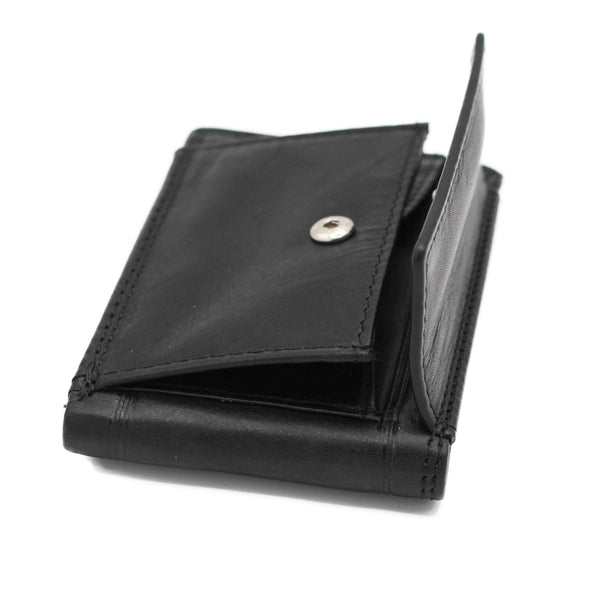 Men's leather wallet purse card holder. Multiple compartment in Brown or Black by Zerimar 1942