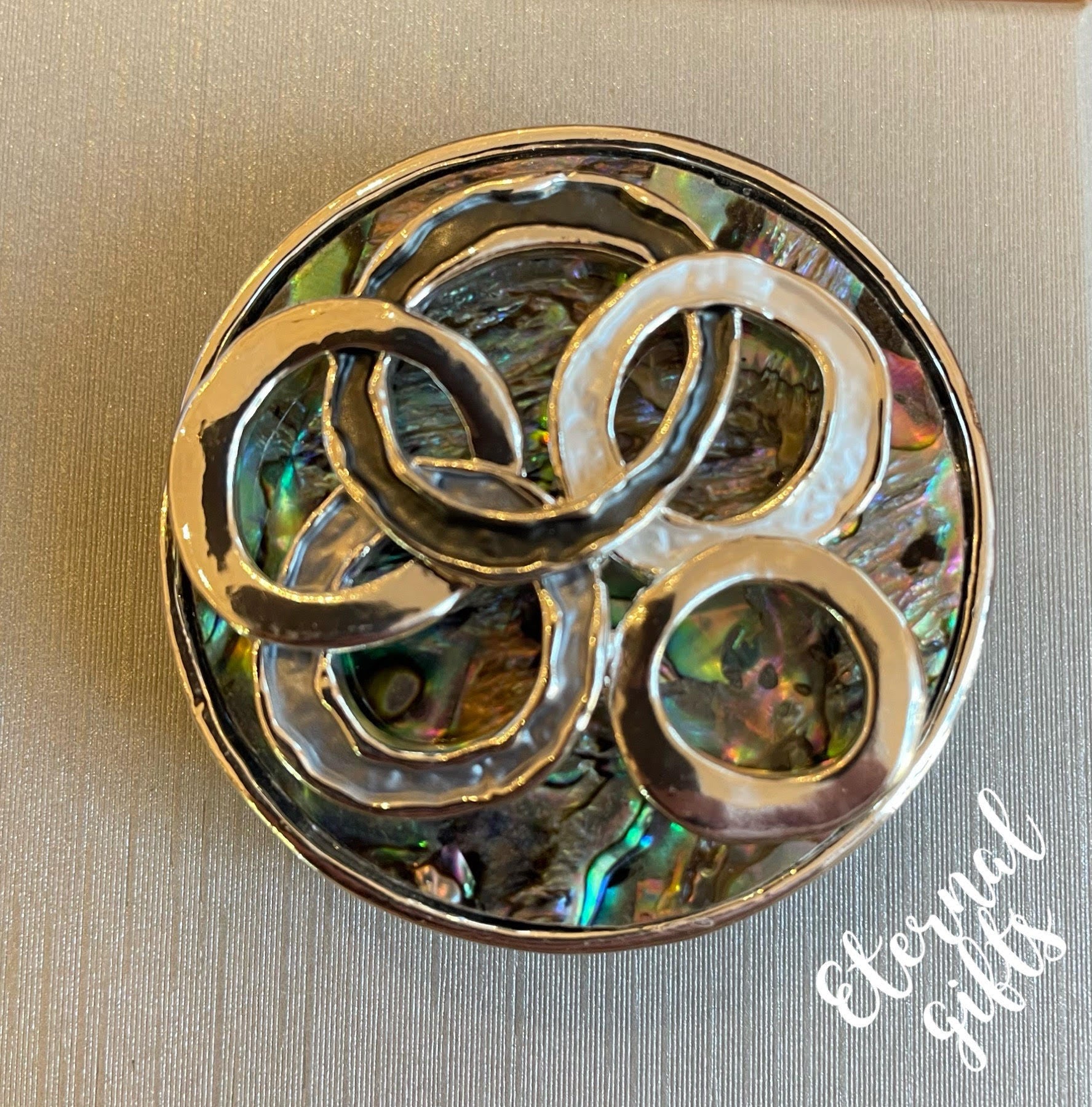 Celtic swirl Multicoloured Magnetuc Brooch