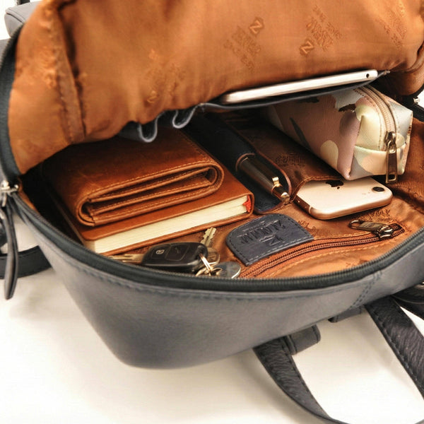 Premium Leather medium backpack by Zerimar 1842