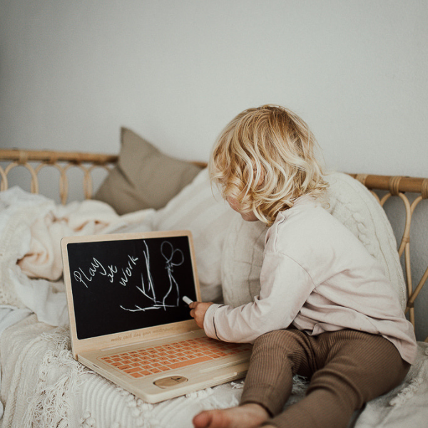 Kids Wooden Laptop - ChalkBoard - Gift Idea