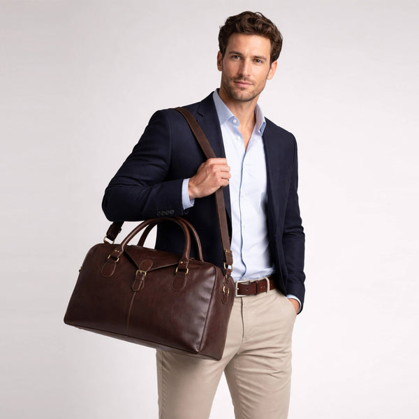 Zerimar Leather Travel Bag –  50x33x24 cm – Premium