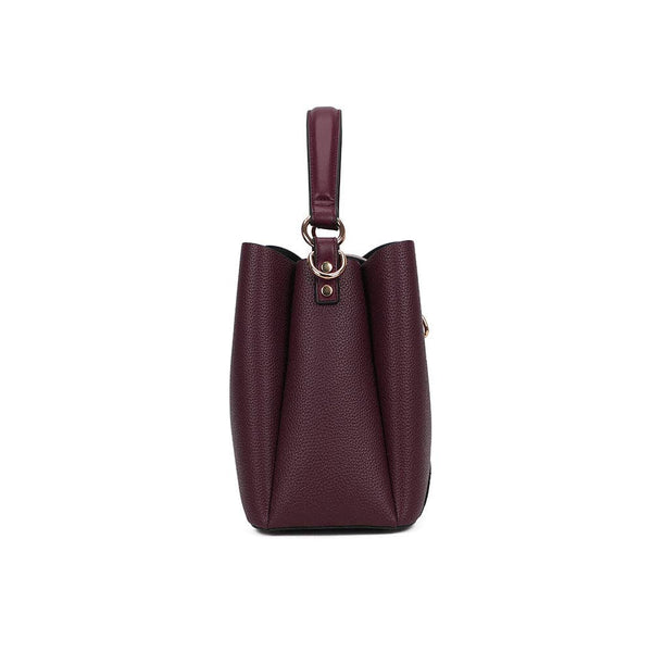La Célénie Handbag by Gallantry Paris in Burdundy