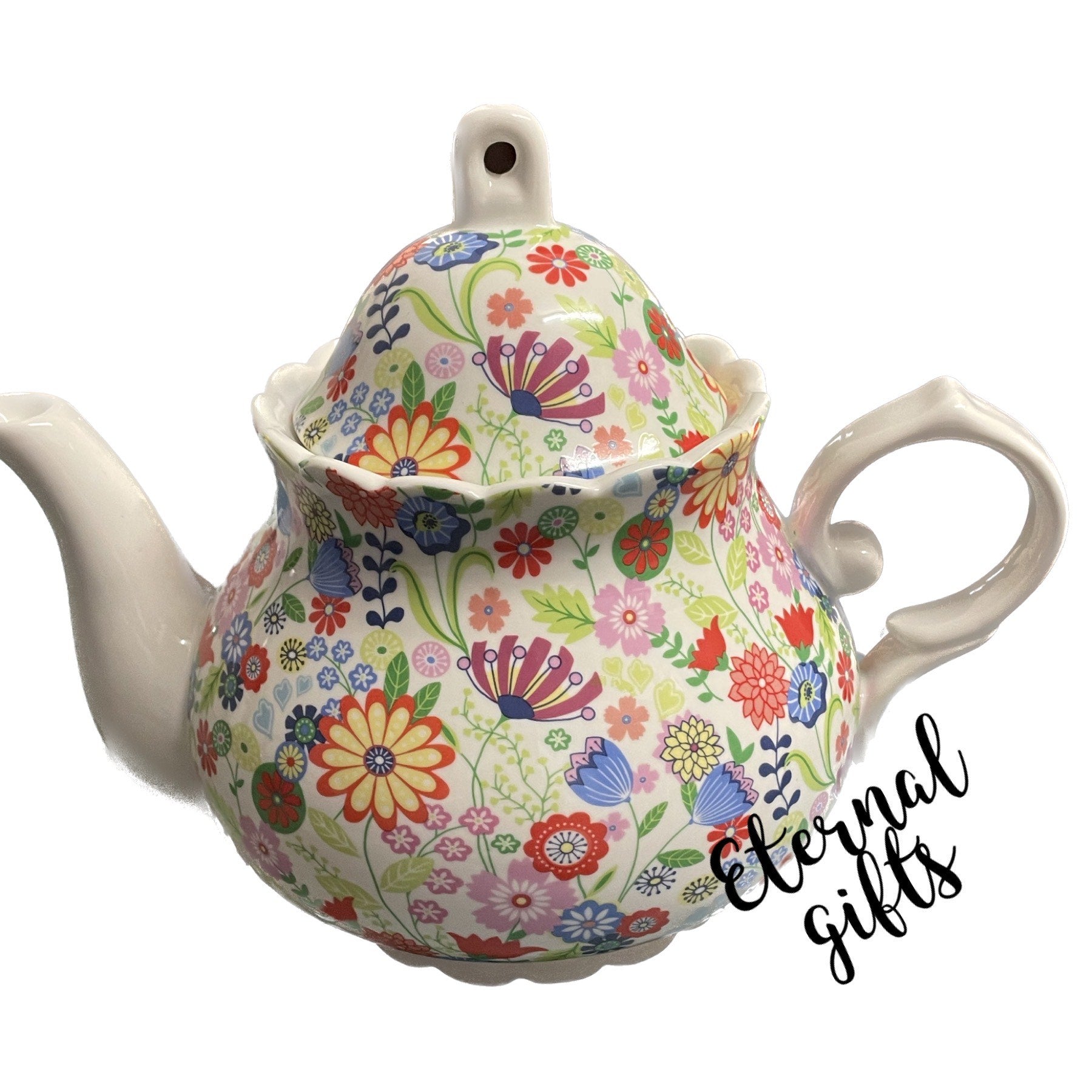 Ditsy Flower 4 Cup Tea Pot by Shannonbridge Pottery