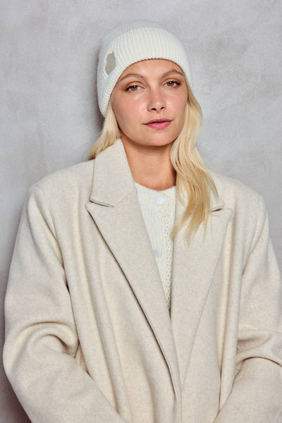 Love heart Beanie in Winter White, Blue or Grey