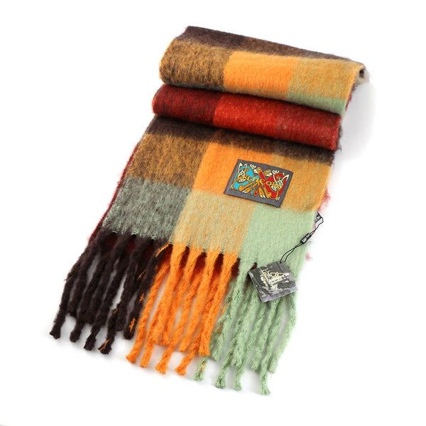 Check Scarf Rust & Mustard