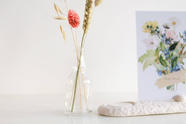 ‘Stay Wild’ Ceramic Presentation with Vase , Wildflowers and Stay Wild by Poca Ceramics