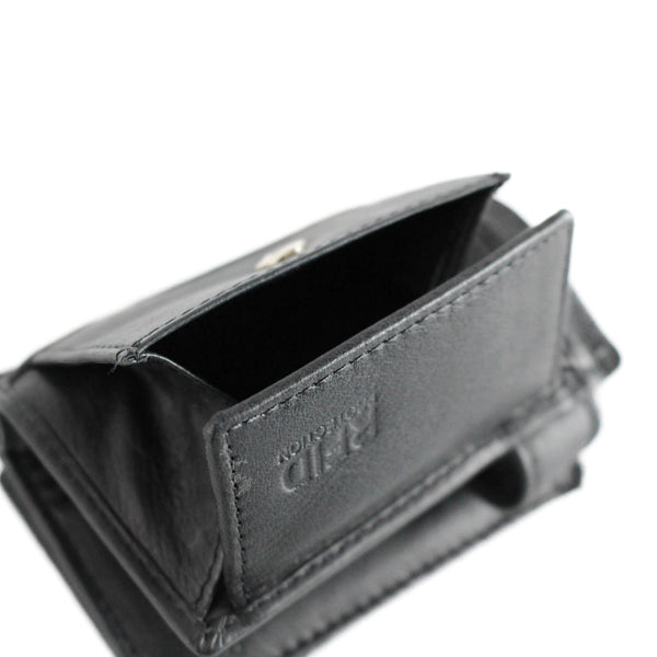 Men's leather wallet purse card holder 10x9 cm by Zerimar 1942