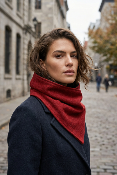Orange Tweed Snood By Celtic Tweed