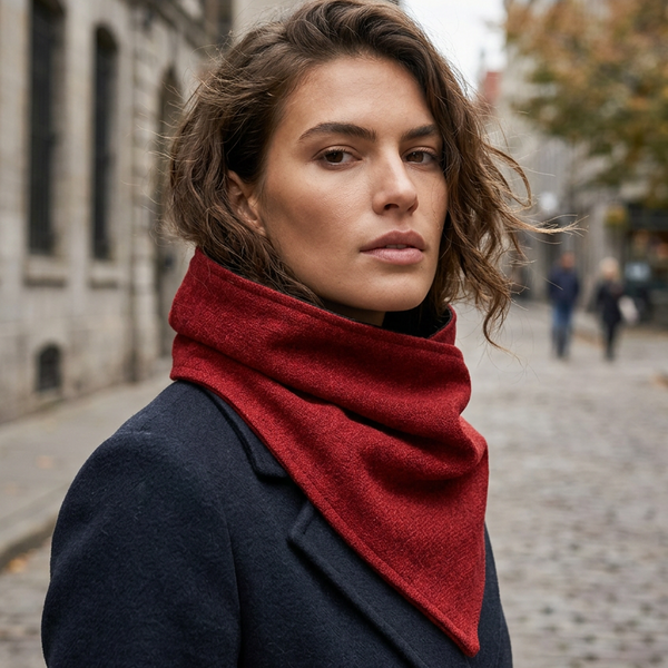 Orange Tweed Snood By Celtic Tweed