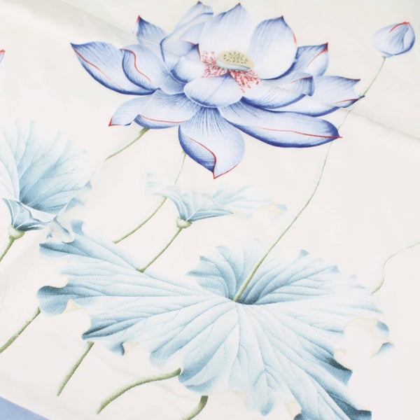 Printed square scarf – Pastel Elegance in Blue