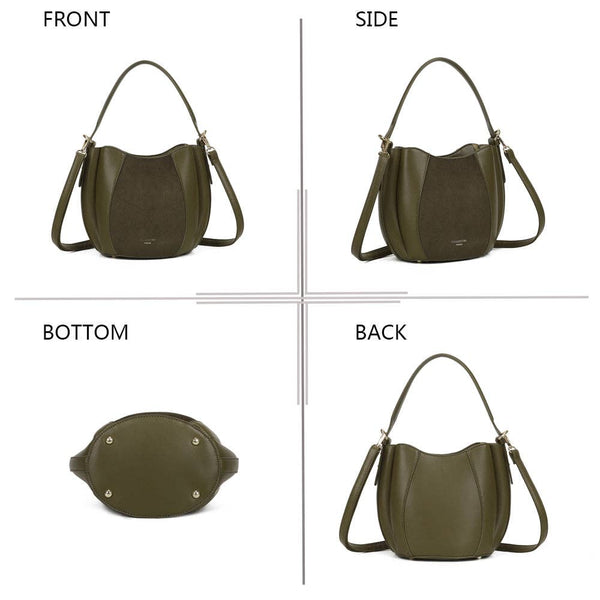 La Cléone Women's handbag with shoulder strap in Dark Green