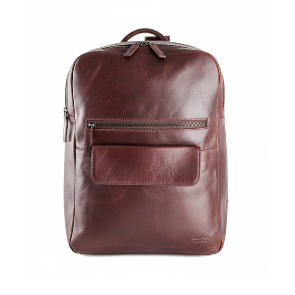 Premium Leather Backpack in Mocha by Zerimar 1942
