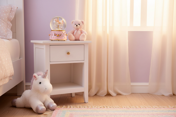 Musical Globe with Pink mane carousel horse ball