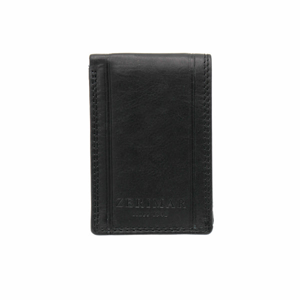 Men's leather wallet purse card holder. Multiple compartment in Brown or Black by Zerimar 1942