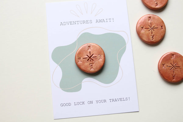 Ceramic Good luck Symbol/Token travels card by Poca Ceramics