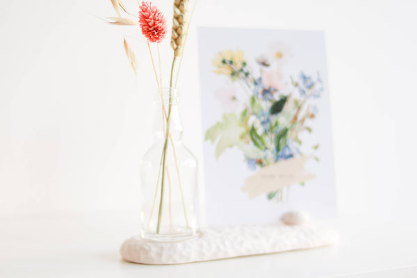 ‘Stay Wild’ Ceramic Presentation with Vase , Wildflowers and Stay Wild by Poca Ceramics