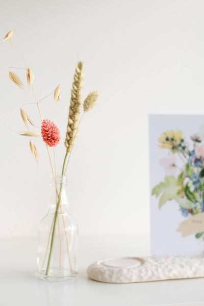 ‘Stay Wild’ Ceramic Presentation with Vase , Wildflowers and Stay Wild by Poca Ceramics