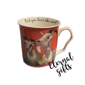 Did you hear the news Goat Mugs ( Set of 4 ) - Shannonbridge Pottery