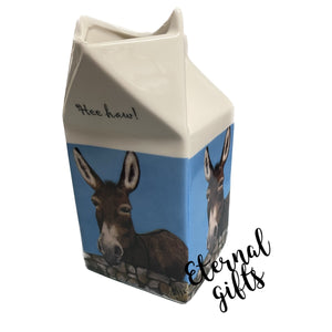 HeeHaw (Donkey) Carton Jug by Shannonbridge Pottery