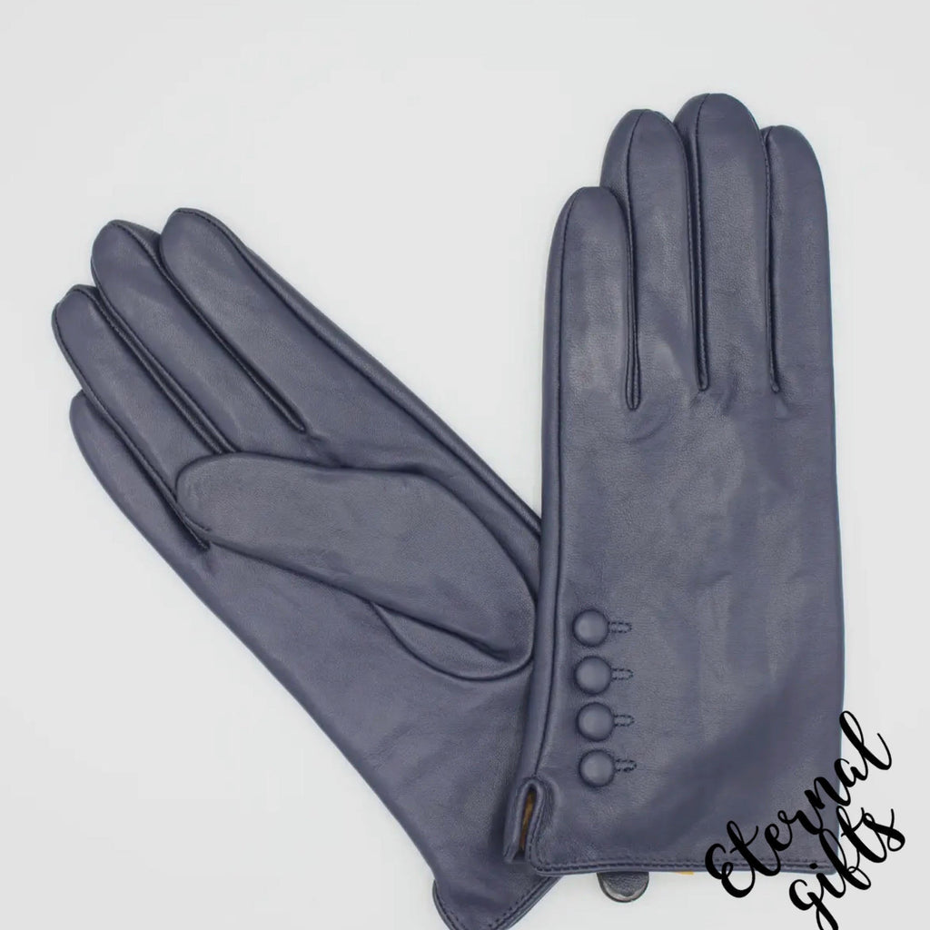 Fleece Gloves Ladies Leather Winter Gloves Women's Fleece Lined