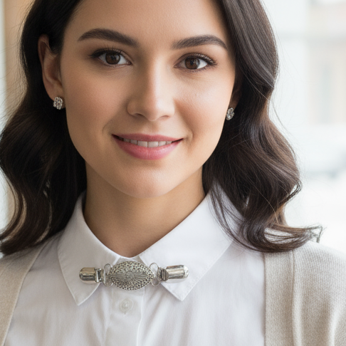 The Shield Cardigan / Collar Clip