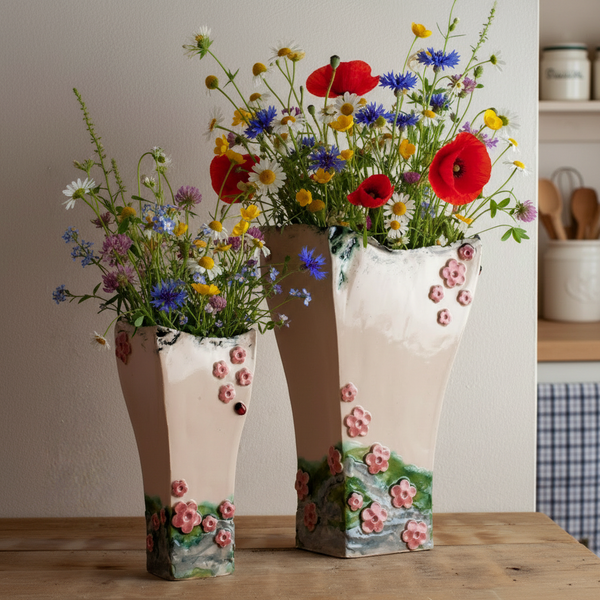 The Burren Pink Vase Medium by Creative Clay