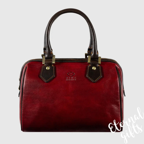 Little Dorrit Leather Handbag - Shoulder Bag in Red - Time Resistance