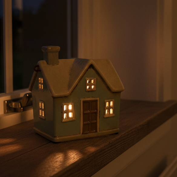 Ceramic Sage Lantern T-Light