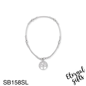Sterling Silver Tree of Life Bracelet - Silver by Absolute
