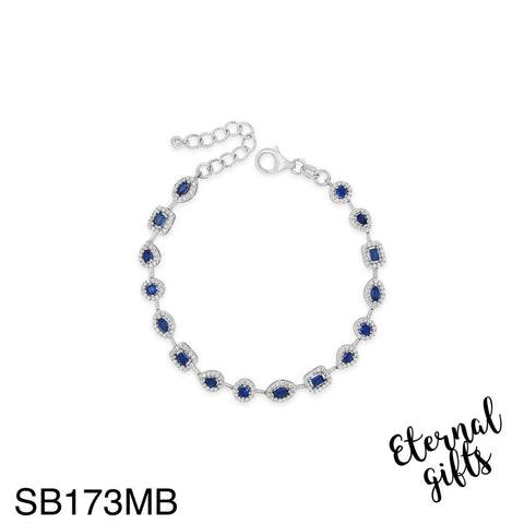 SB173MB Silver Bracelet from The Sapphire Collection - Silver by Absolute