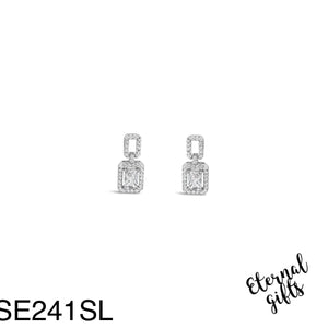 SE241SL Silver Earrings from The Glamour Collection - Silver by Absolute