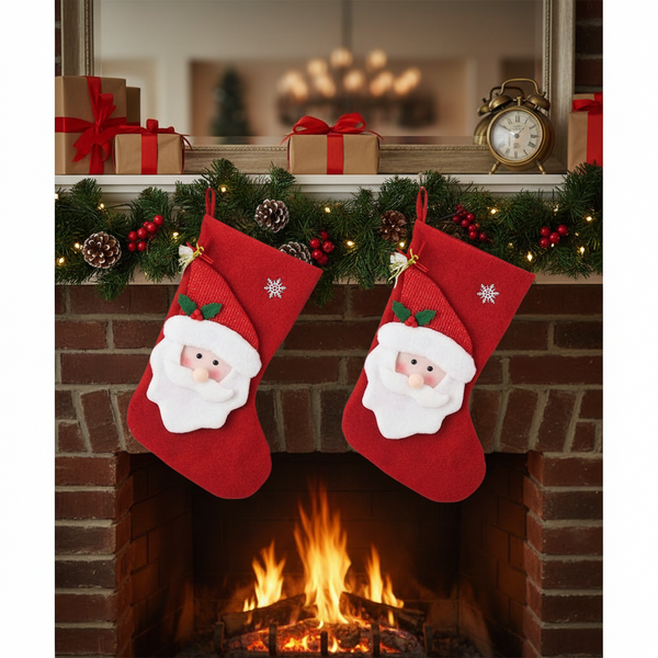 Snowtime Santa Stocking