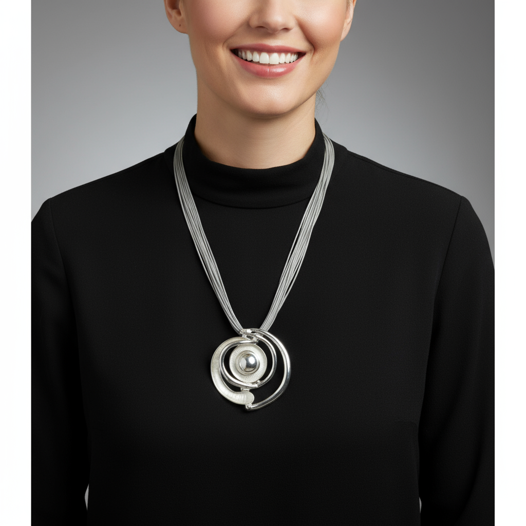 Statement Pendant with Magnetic Clasp by Estela