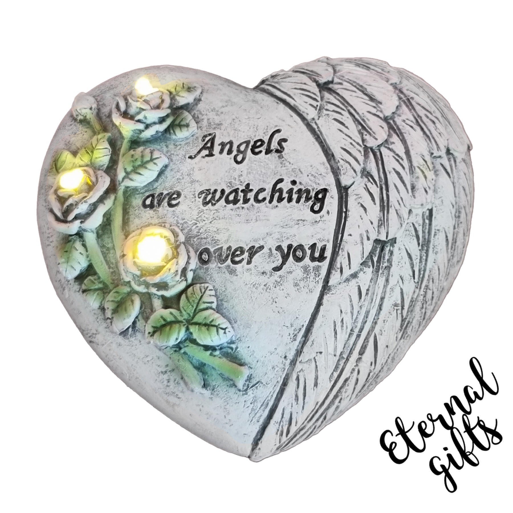 Angel Winged Heart Plaque