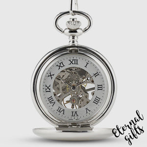 Silver Mechanical Pocket Watch