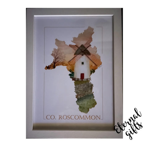 Co. Roscommon Framed Print (depicting the Elphin Windmill) by Clemence Prosen Artist