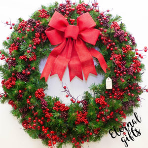 Enchante Berry EXTRA LARGE Woodland Wreath XL 40"