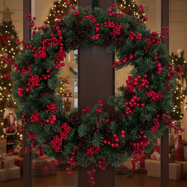 Enchante Berry EXTRA LARGE Woodland Wreath XL 40"