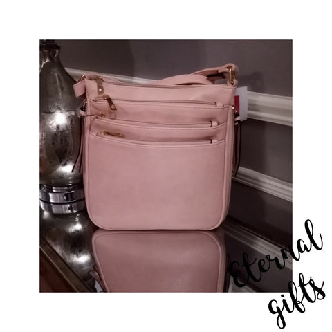 Abbie Crossover Bag in Pink