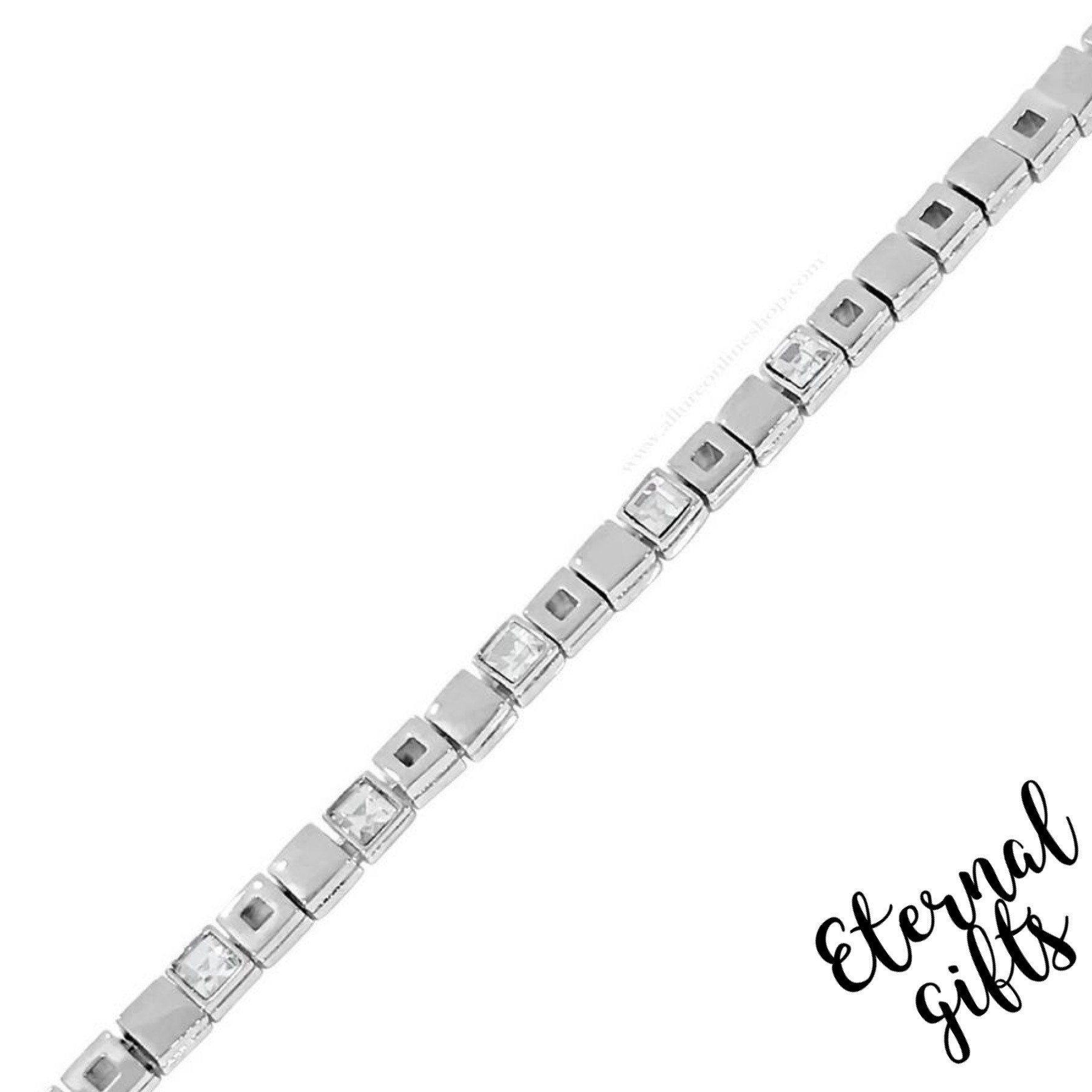 Silver Diamond Bracelet B1066SL -Absolute Jewellery