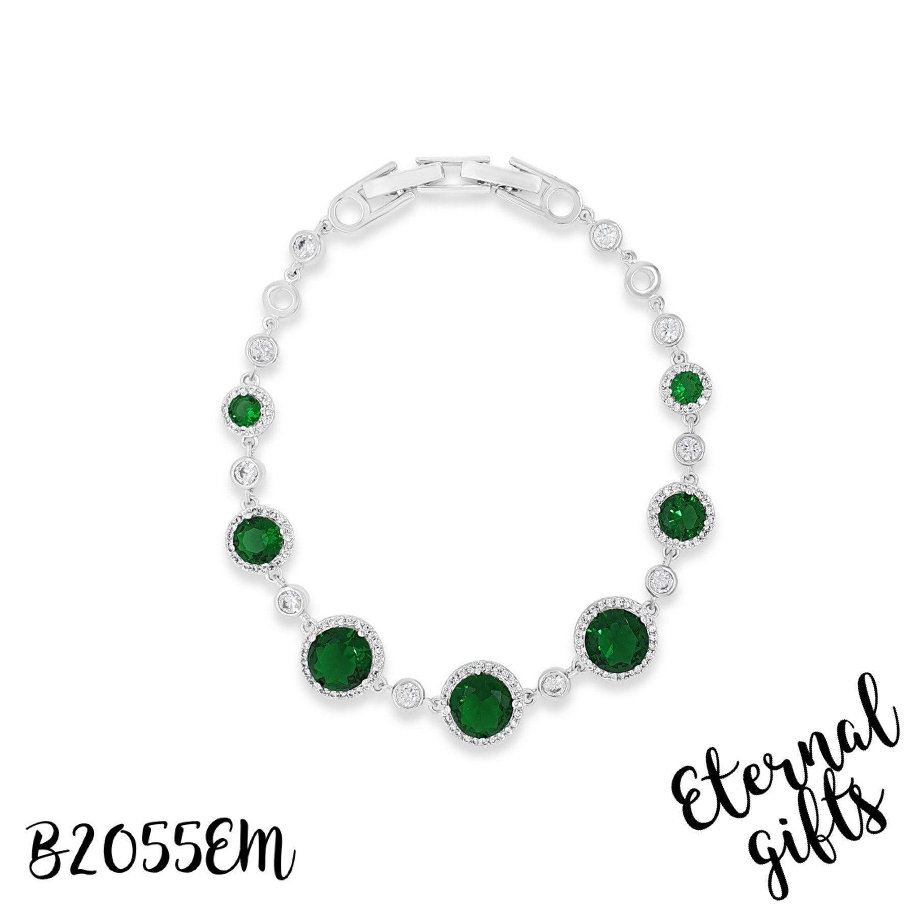 The Emerald Collection Silver Bracelet B2055EM